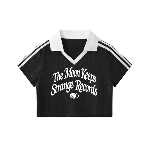 cropped jersey,cropped,jersey,collar,striped